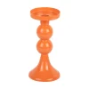 Present time - Candle holder Funky medium bright orange