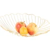 Present time - Fruit basket Leaf iron gold plated