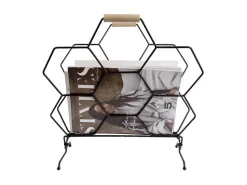 Present time - Magazine rack Honeycomb matt black