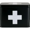 Present time - Medicine storage box medium metal matt black