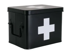 Present time - Medicine storage box medium metal matt black