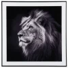 Present time - Photo art Lion glass black & white