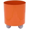 Present time - Plant pot Double Funky medium bright orange w. soft purple