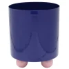 Present time - Plant pot Double Funky large cobalt blue w. soft pink