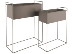 Present time - Plant pot set Essence straight iron moss green