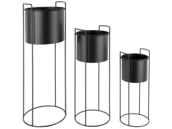Present time - Plant pot set Essence round iron black