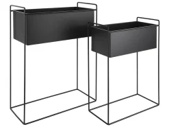 Present time - Plant pot set Essence straight iron black