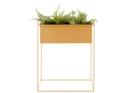 Present time - Plant pot set Essence straight iron ochre yellow