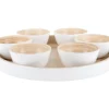 Present time - Snack tray Puro round bamboo white