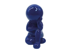 Present time - Statue Amigo Dreaming medium cobalt blue