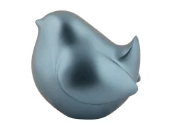 Present time - Statue Fat bird metallic dark blue