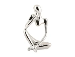 Present time - Statue Imagine polyresin chrome plated