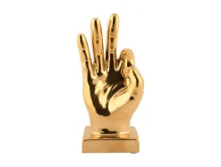 Present time - Statue Perfecto ceramic gold plated