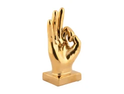 Present time - Statue Perfecto ceramic gold plated