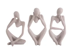 Present time - Statue Wondering polyresin light grey