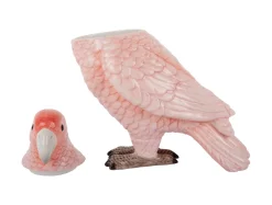 Present time - Storage jar Bird soft pink