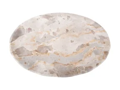 Present time - Tray Waved oval medium marble brown
