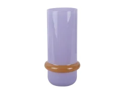 Present time - Vase Animado Anillo large soft purple w. mango yellow