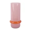 Present time - Vase Animado Anillo large soft pink w. bright orange