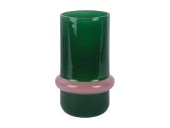 Present time - Vase Animado Anillo medium retro green w. soft pink