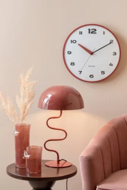 Present time - Vase Bird On Branch small red ochre