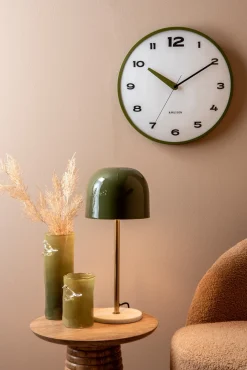 Present time - Vase Bird On Branch small army green