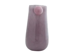 Present time - Vase Bolita glass medium soft purple w. soft pink