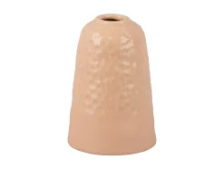 Present time - Vase Carve Wide ceramic matt soft pink