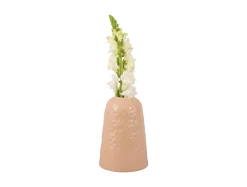 Present time - Vase Carve Wide ceramic matt soft pink