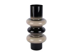 Present time - Vase Grato medium black w. warm grey