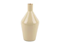 Present time - Vase Ivy bottle cone iron enamel latte brown