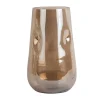 Present time - Vase Luster organic large shiny chocolate brown