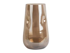 Present time - Vase Luster organic large shiny chocolate brown