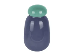 Present time - Vase Nuevo Dulce dark blue w. soft blue lid