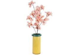 Present time - Vase Plegado S soft yellow w. retro green