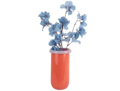 Present time - Vase Plegado M bright orange w. soft purple
