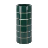 Present time - Vase Retro Tiles round medium retro green