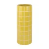 Present time - Vase Retro Tiles round large citrine yellow