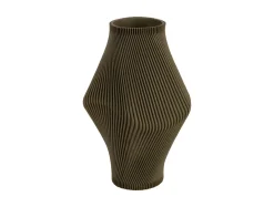 Present time - Vase Twisted Rib large army green