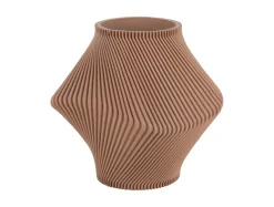 Present time - Vase Twisted Rib soft brown