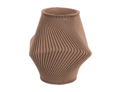 Present time - Vase Twisted Rib soft brown