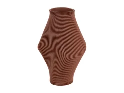 Present time - Vase Twisted Rib large warm brown