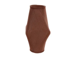 Present time - Vase Twisted Rib large warm brown