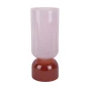 Present time - Vase Variado Colores large soft pink w. red ochre