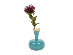Present time - Vase Yara enamel turquoise blue