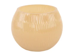 Present time - Votive Chique Ribbed large glass latte brown