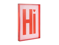 Present time - Wall art Hi medium bright red