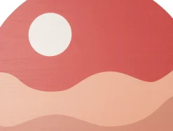 Present time - Wall art Sunset MDF clay brown