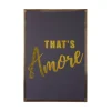 Present time - Wall art That's Amore canvas medium black, gold foil