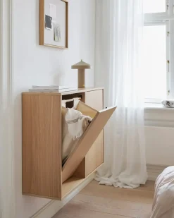 ReCollector - Vasketøjskurv - Væghængt Vasketøjsboks - Eg